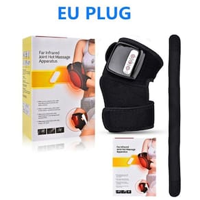 Massageador de joelho com vibração de compressão quente para dor nas articulações Rel