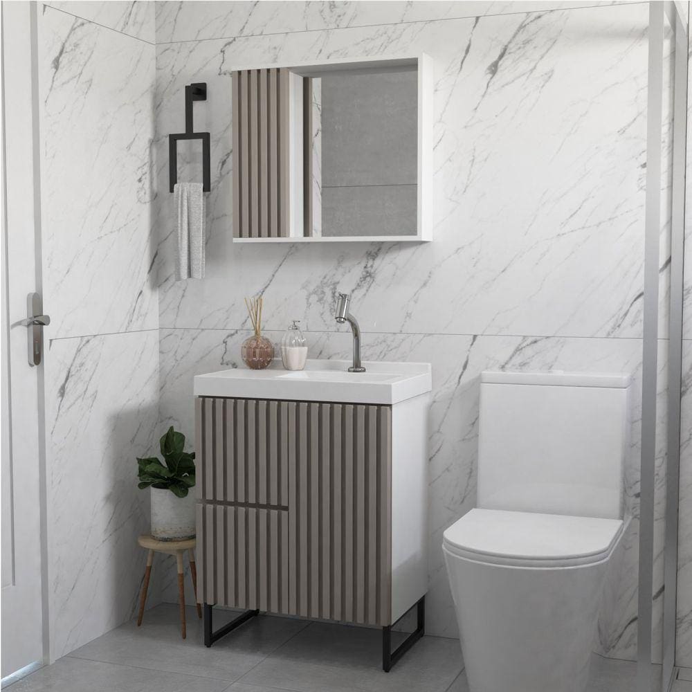Gabinete para Banheiro Ferrara 66cm com Pé Santiago
