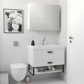 Gabinete de Banheiro Ucrania 66cm Venturi Branco