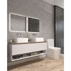 Gabinete de Banheiro Sydney 120cm Venturi Branco/Jequitibá
