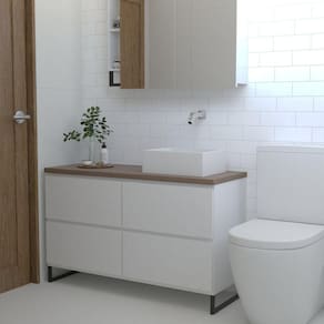 Gabinete de Banheiro Newcastle 120cm Branco