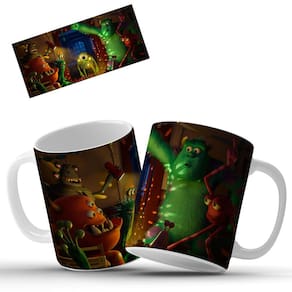 Caneca Personalizada Monstros S.A Em Cerâmica 325ml