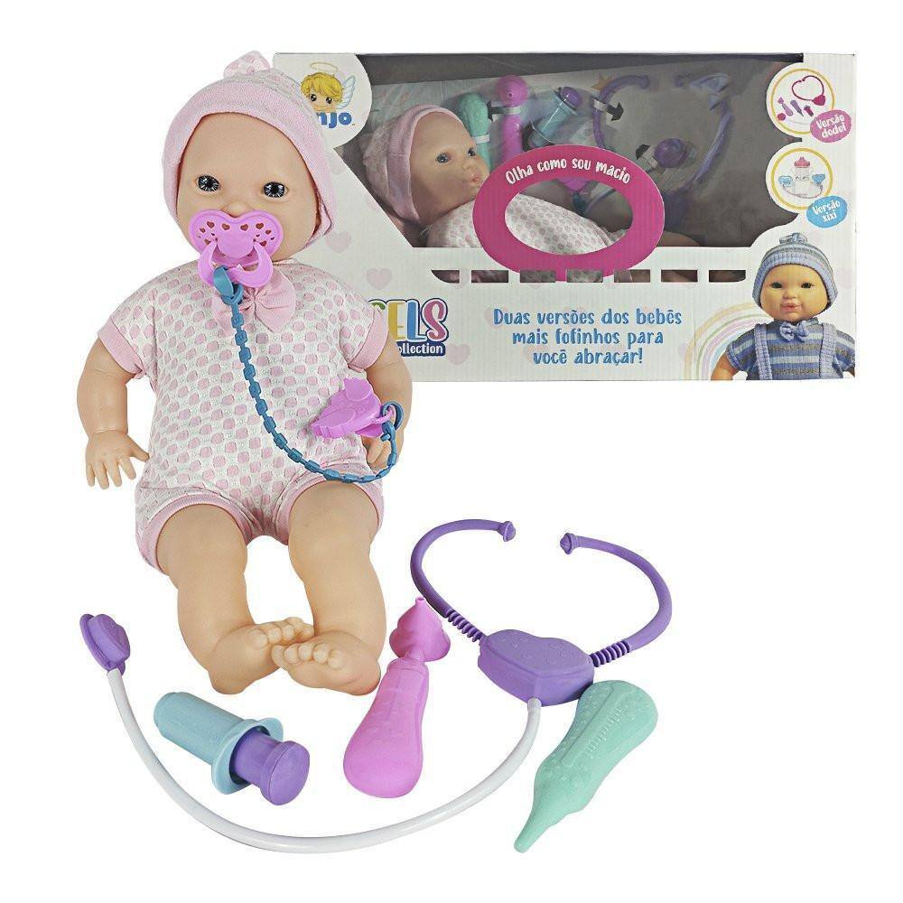 Boneca Angels Menina Na Versão Dodói Ou Xixi Com Acessórios