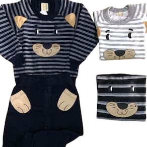 Conjunto moletom flanelado infantil - inverno