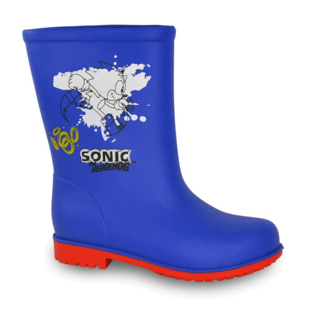 Galocha Grendene Sonic Agile Infantil Azul Vermelho
