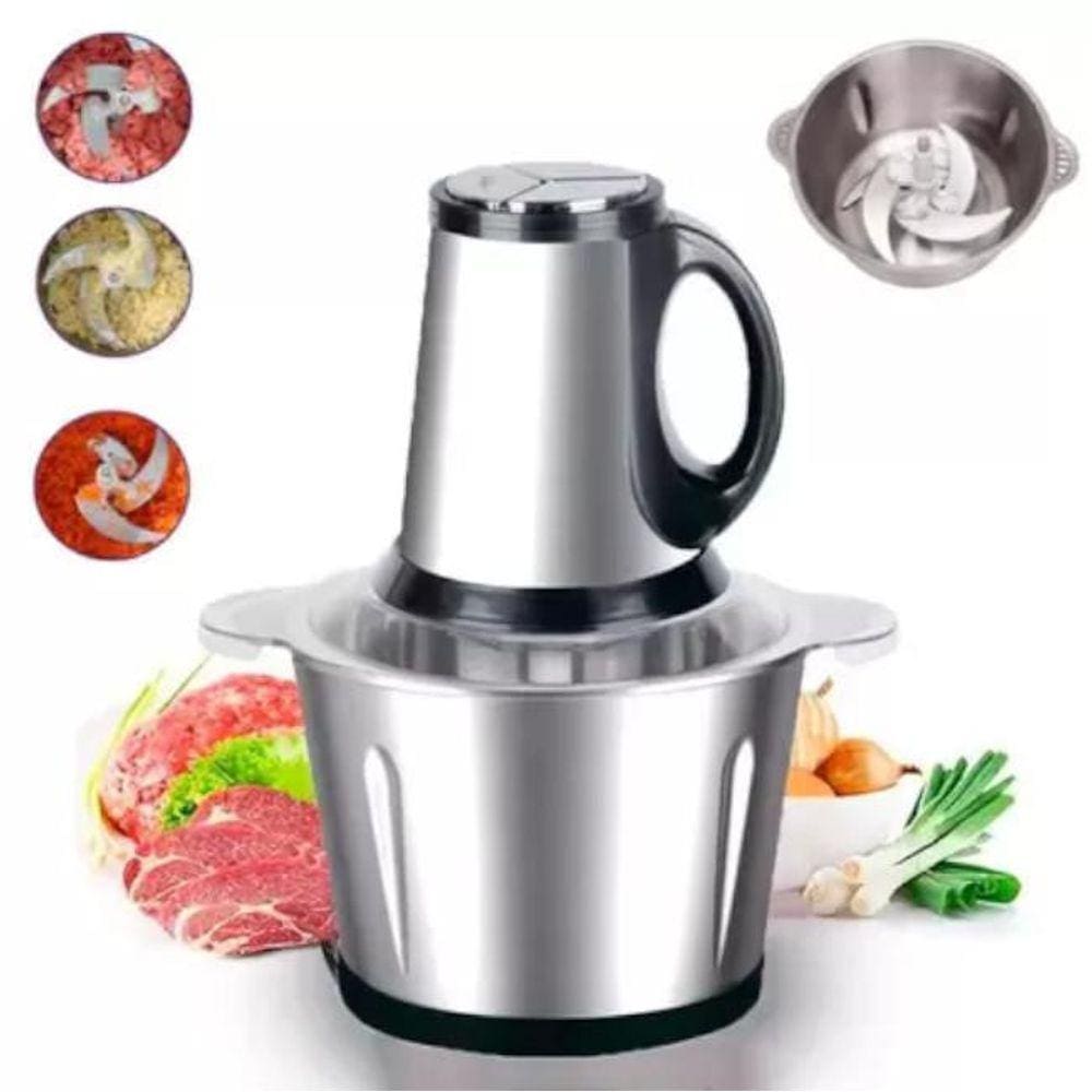 Moedor Carne Legumes Temperos Caseiro Elétrico 3L Inox 110V