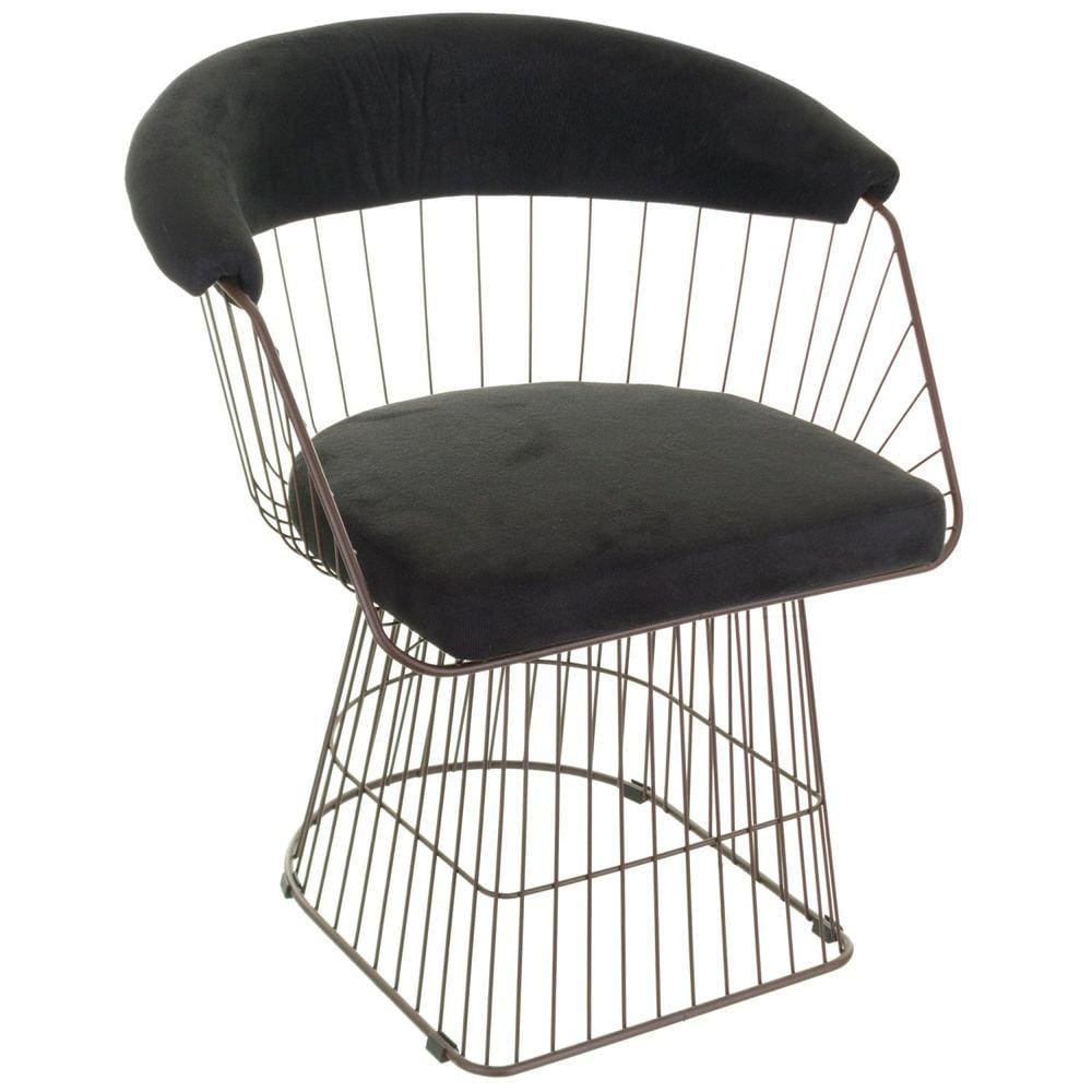 Cadeira para Sala de Estar Baixa Aço Wp Aço Corten/Preto