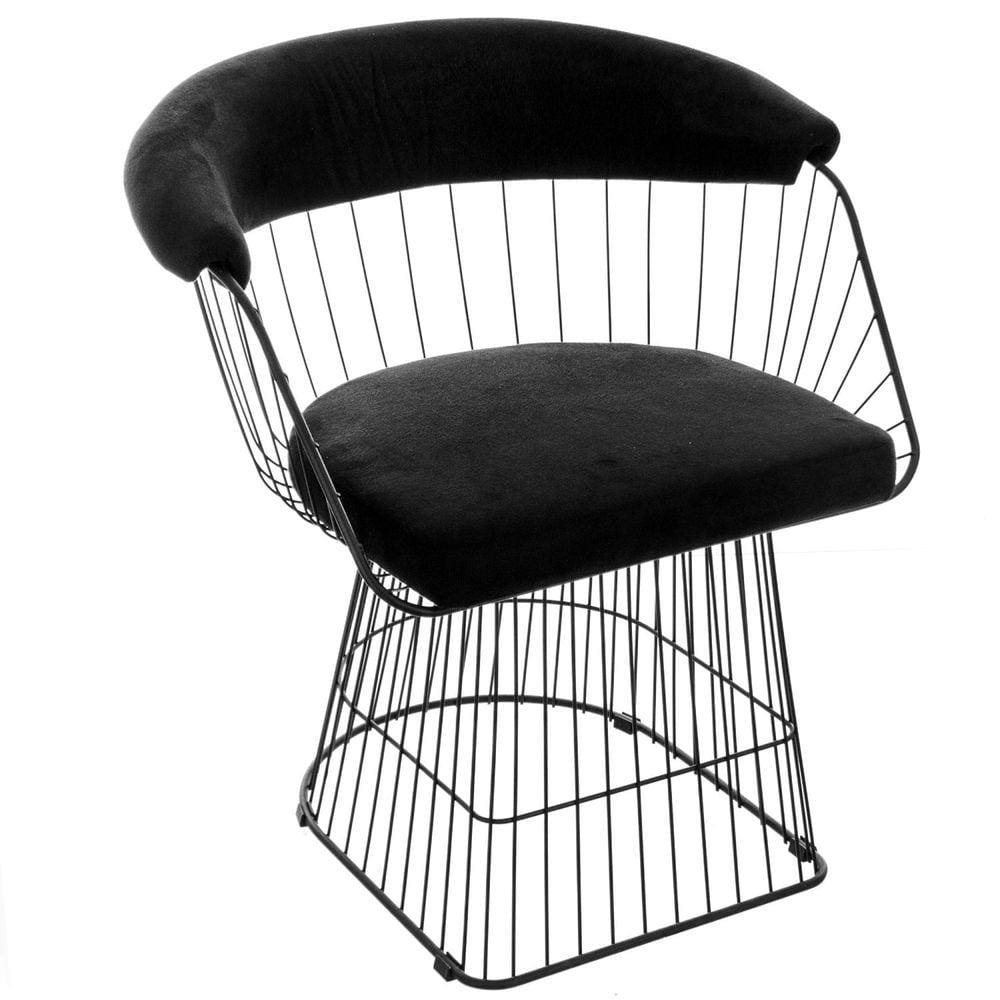 Cadeira para Sala de Estar Preto Aço Wp Preto/Preto