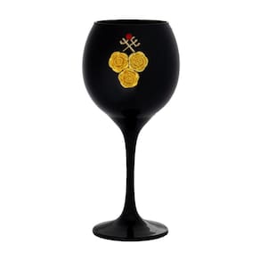 Taça Preta Pomba Gira 3 Rosas Trid Cruz 400 ml 20cm Celebra