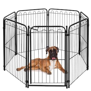 Cercado Cachorro Pet - 6 Módulos + Portão - 82x68Cm - Preto - 30.036.02 - Petmix