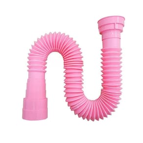 Sifão Sanfonado Multiuso Lavatório/Pia/Tanque 72Cm Rosa