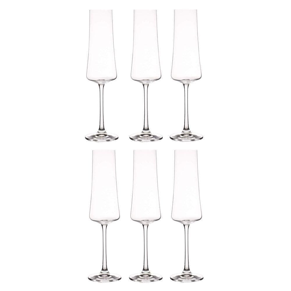 6 Taças Para Champanhe Xtra Em Cristal 210ml Bohemia