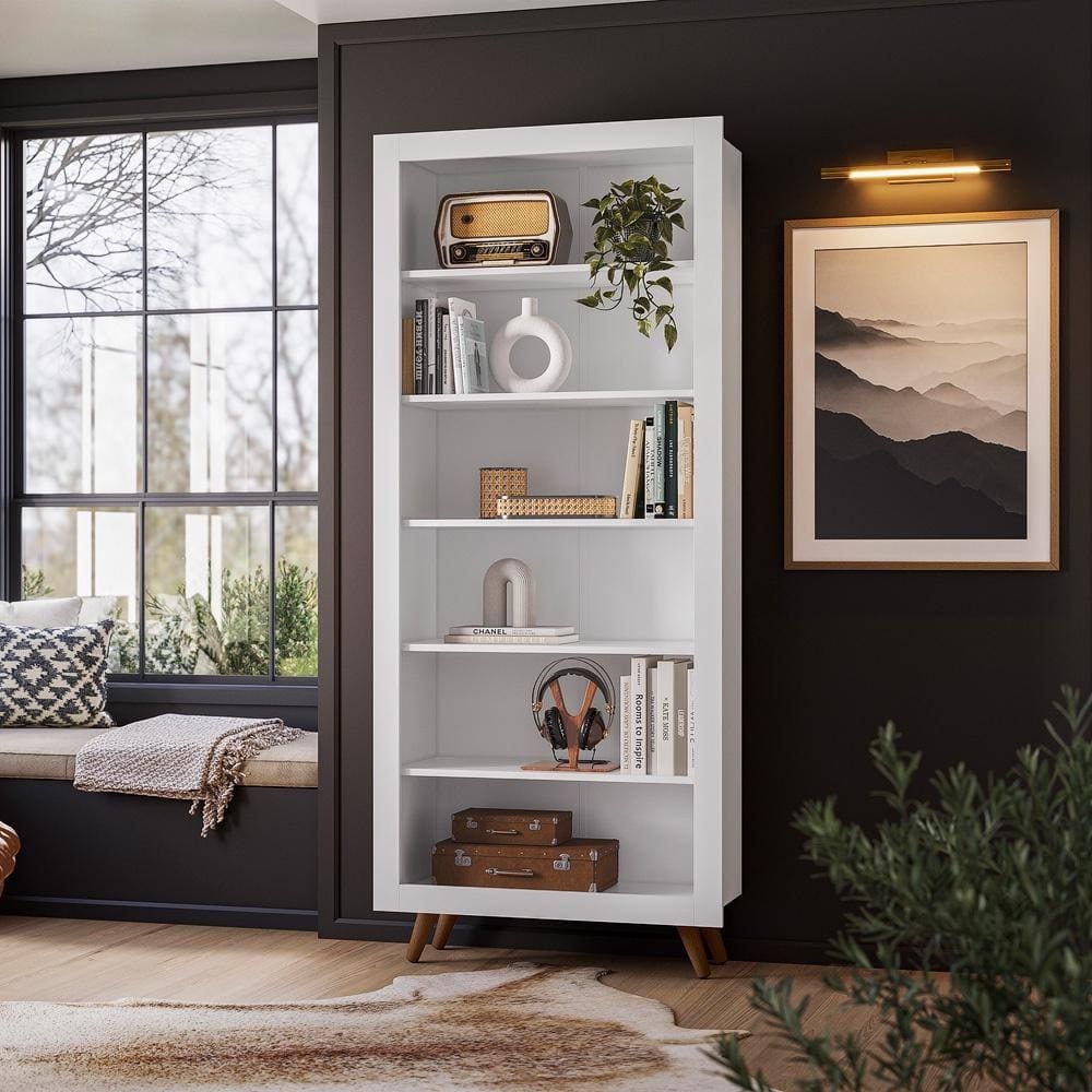 Livreiro Retrô Branco 4430 - Qmovi