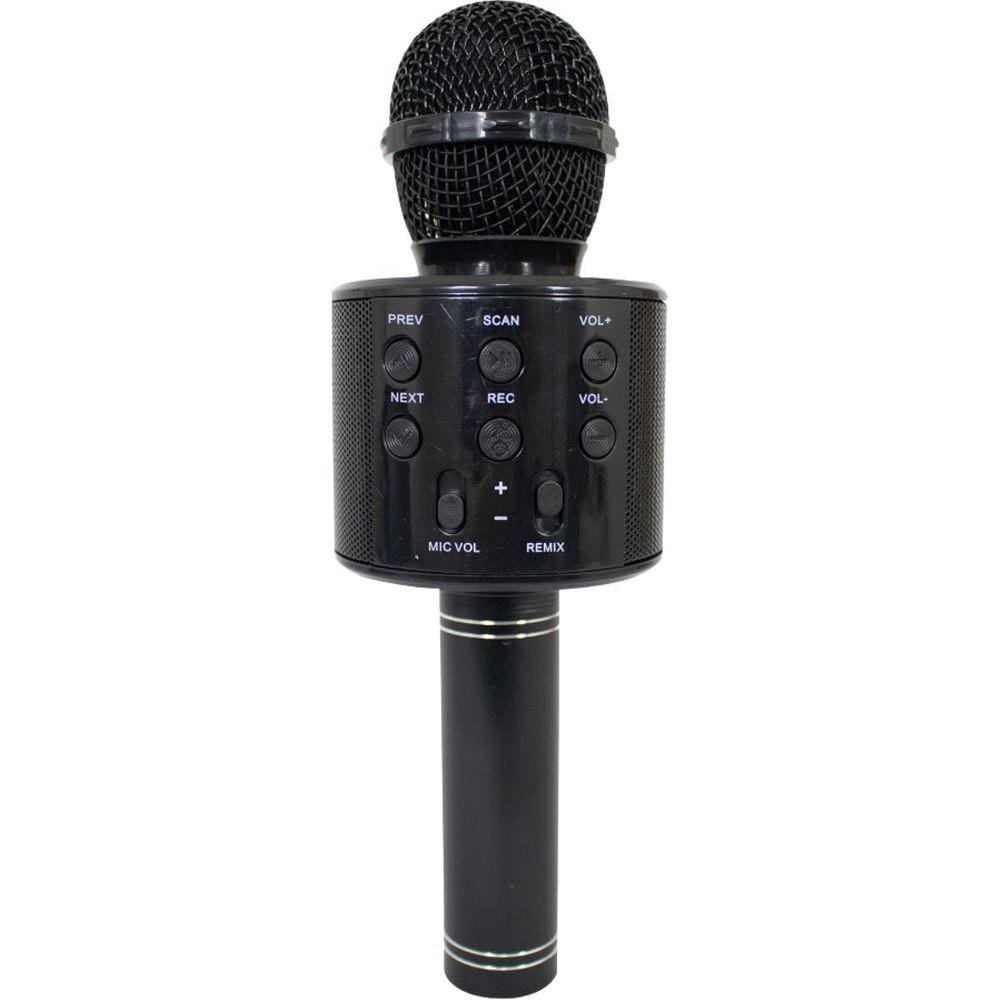 Microfone Infantil Bluetooth Para Karaokê Spring Kids Preto