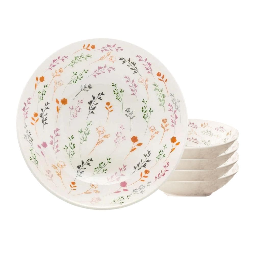 Jogo De Pratos Fundo Kit 4Pcs Cerâmica 20,5Cm Oxford Jardim