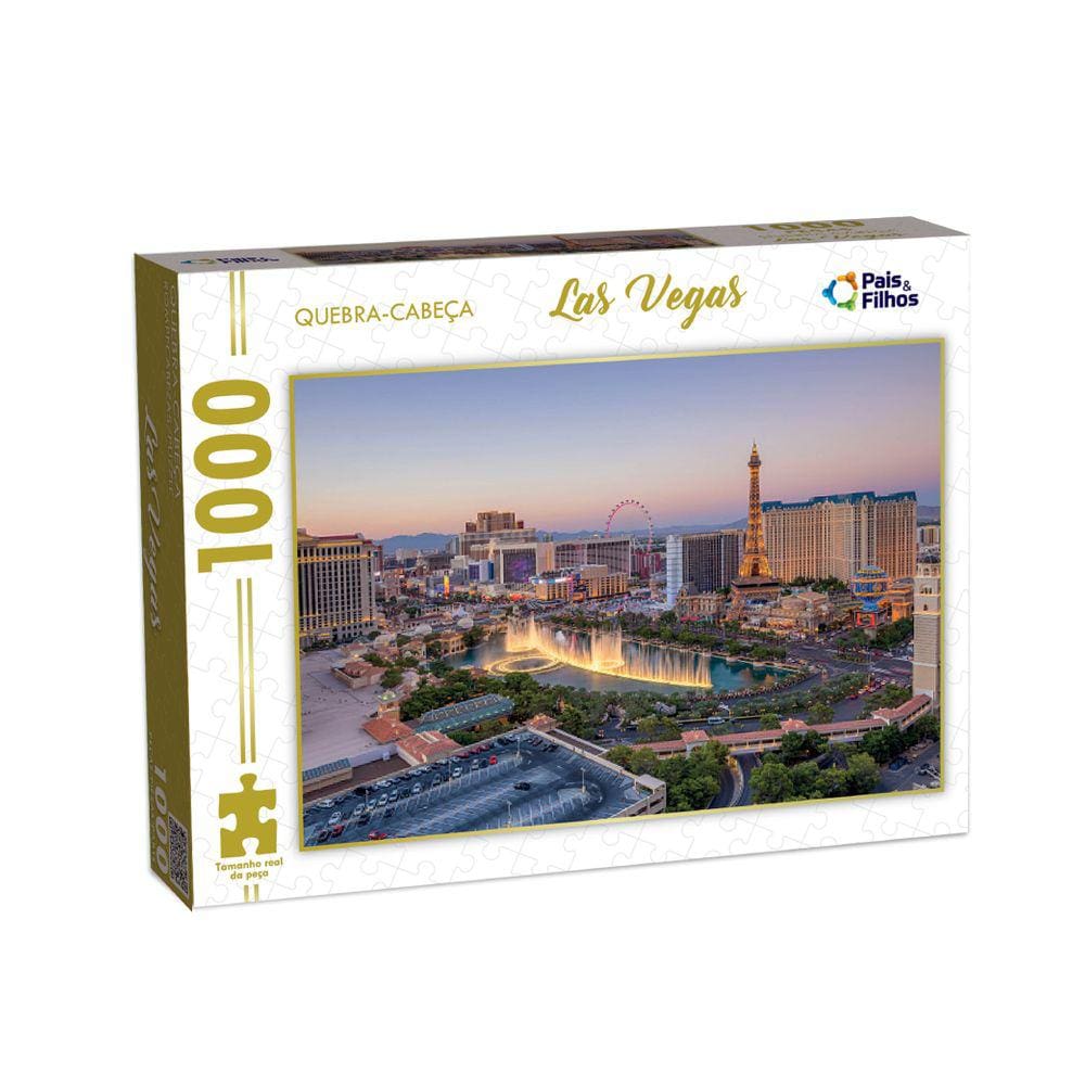 Quebra Cabeça Com 1000 Peças Las Vegas  Puzzle Pais & Filhos