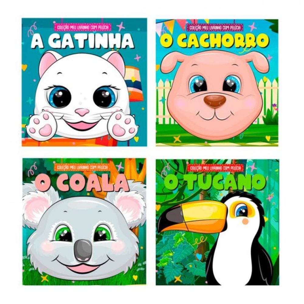Coleção Meu Livrinho Com Pelúcia - Kit Com 4 Livrinhos