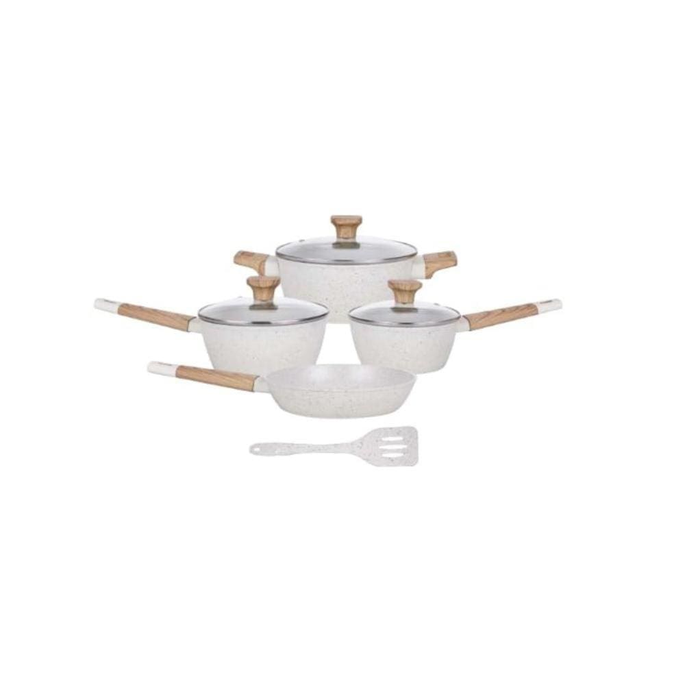 Conjunto Panelas Studio Cook 05 Peças - Indução - Marmol
