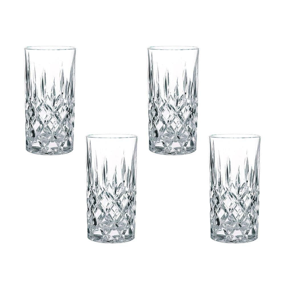 4 Copos Altos Noblesse Em Vidro Cristal 375ml Nachtmann