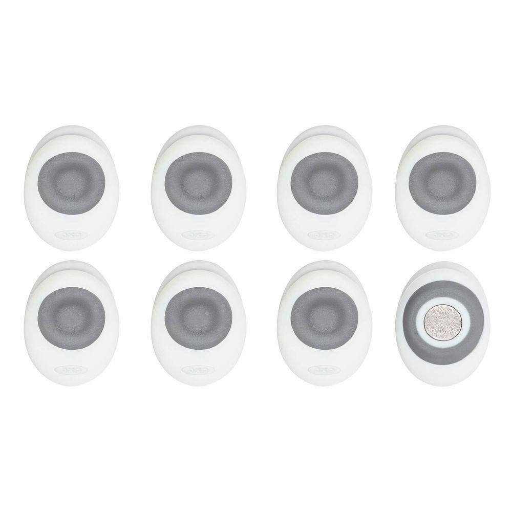 Conjunto De 8 Mini Clipes Magnéticos Oxo Branco