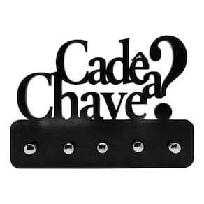 Porta Chaves Decorativo Preto Modelo Passaro Home Mdf