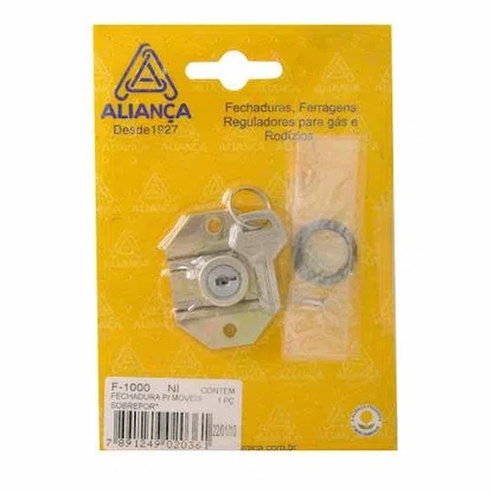 Fechadura Gaveta P/movel F1000 Sobrepor Aliança