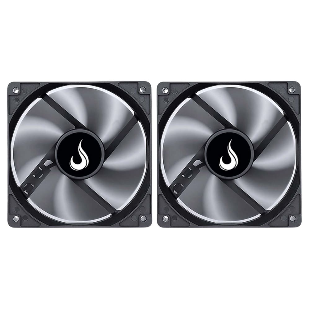 Kit 2 Cooler Fan Rise Mode 120mm 12v Preto - RM-BK-01-FB