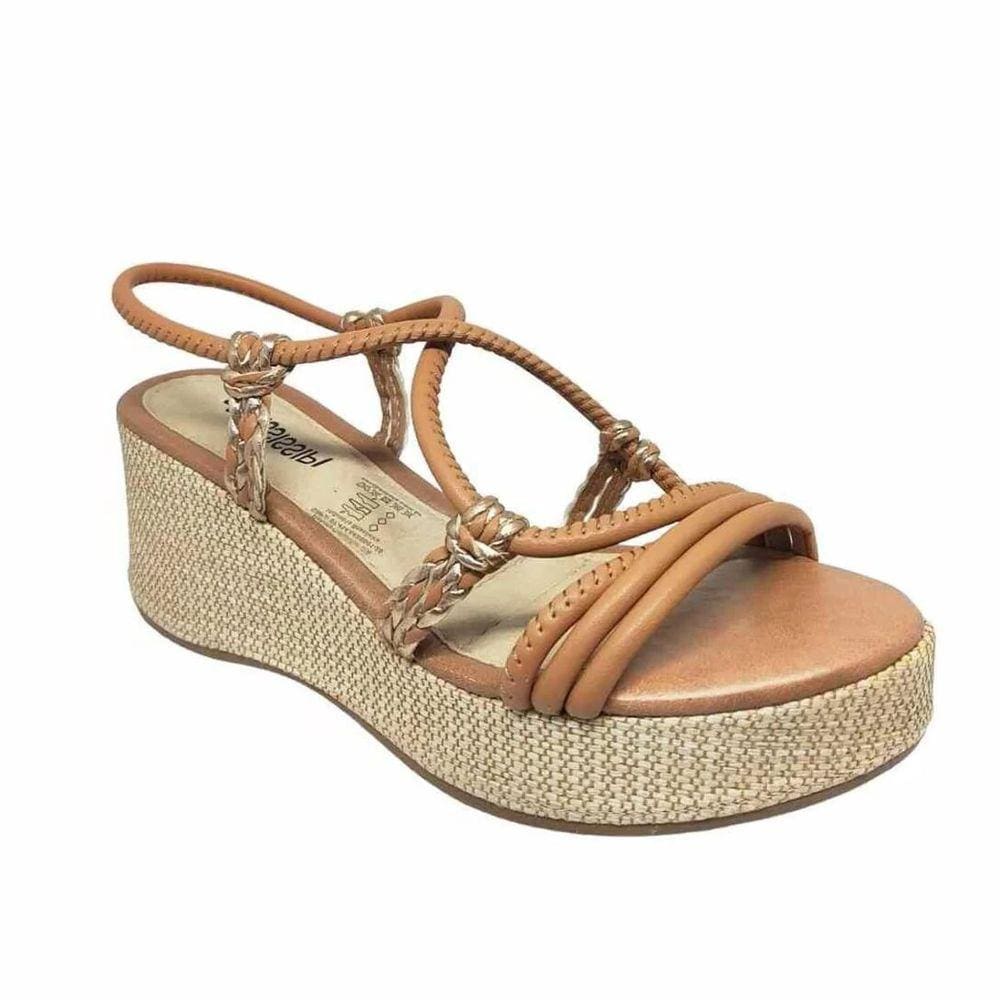 Sandália Mississipi Feminina Anabela Natural Conforto