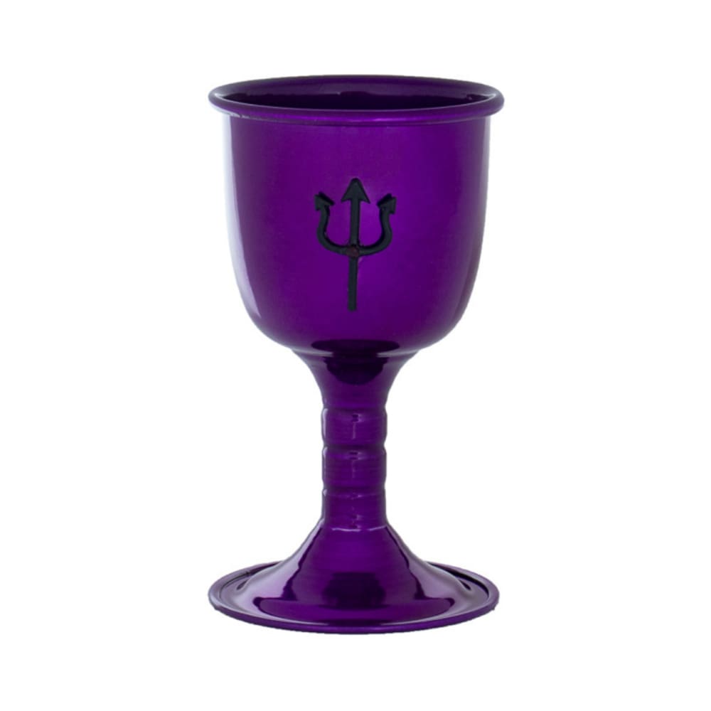Cálice Pomba Gira Maria Mulambo Alumínio Roxo 14 cm 200 ml
