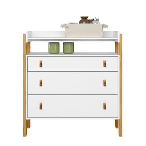 Cômoda 3Gav C/Nicho Fantasia Branco 4410 - Qmovi