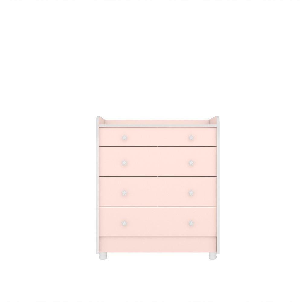 Cômoda/Trocador Doce Sonho Rosa 2523 - Qmovi
