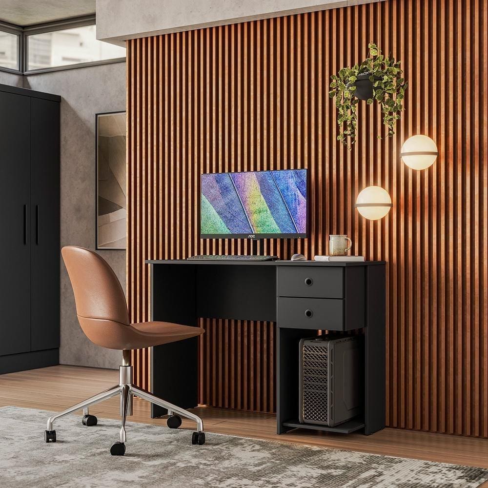 Mesa Escriv. Preto Fosco 4115 - Qmovi