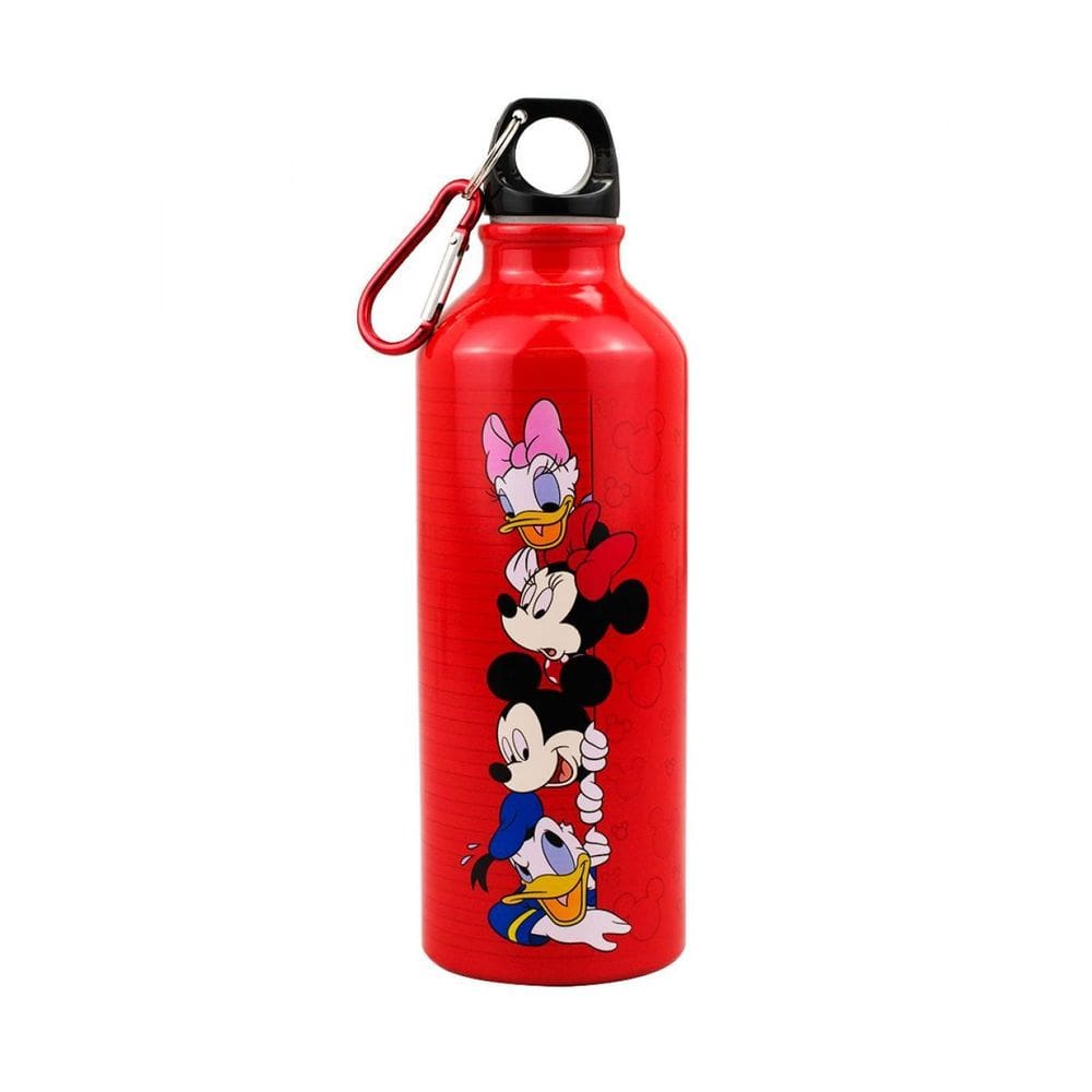 Garrafa Alumínio Vermelho Turma Mickey Minnie 500Ml - Disney