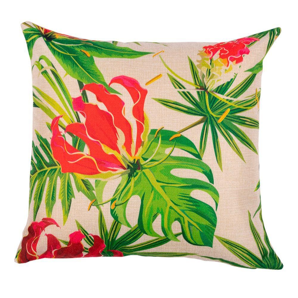Almofada Vizapi 44x44cm Nice Verde e Vermelha