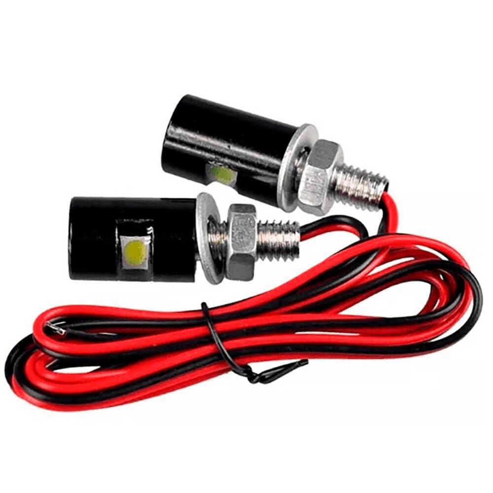 Fixador De Placa Com Led Bering Parafuso 6mm (par) Preto [F016]