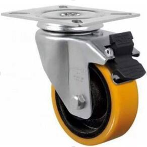 Rodizio Giratório 5" x 1.1/2" 300kg com Placa e Rolamento GL514PE Schioppa