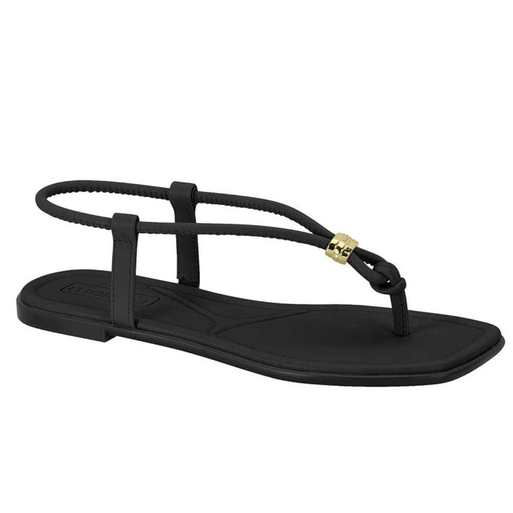 Sandália Feminina Moleca Rasteira Preta