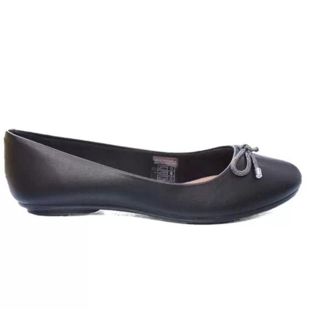 Sapatilha Moleca Feminina Verniz Laço Preto