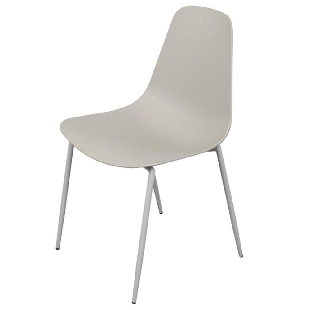 Cadeira Abi Polipropileno Fendi Base Metal