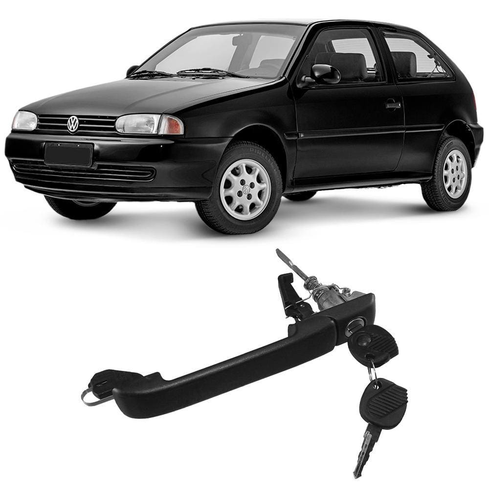 Maçaneta Mecânica Externa Dianteira Gol G1 Preta Com Chave