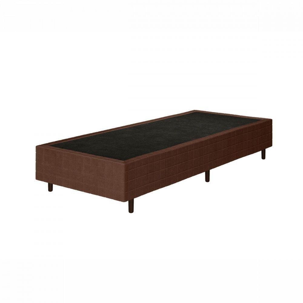 Cama Box Solteiro 079x198x26cm Applauso Apolospuma Marrom