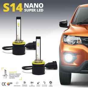 Par Lâmpadas H27 Farol Milha Sonic 2011 2012 2013 2014 2015 2016 Super Led Mini Nano 6000k Sem Adaptar Furar Tampa Shocklight S14