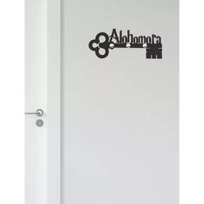 Porta Chave Parede Harry Potter Decorativo Suporte Alohomora Cor Preto
