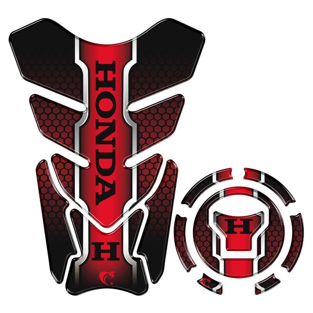Kit Protetor Tanque Adesivo Moto Honda Acima 2018 Vermelho Cor Vermelho