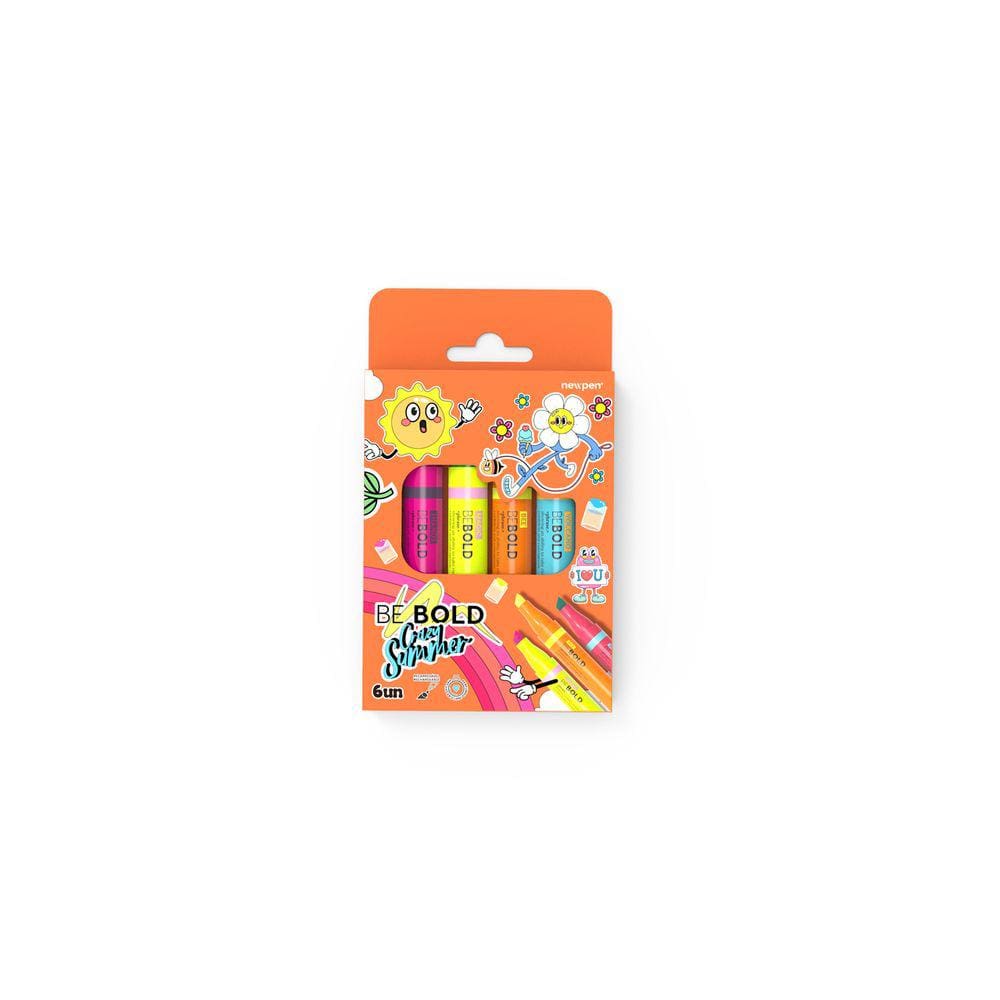 Marca Texto Be Bold Crazy Summer 6 Unidades Newpen