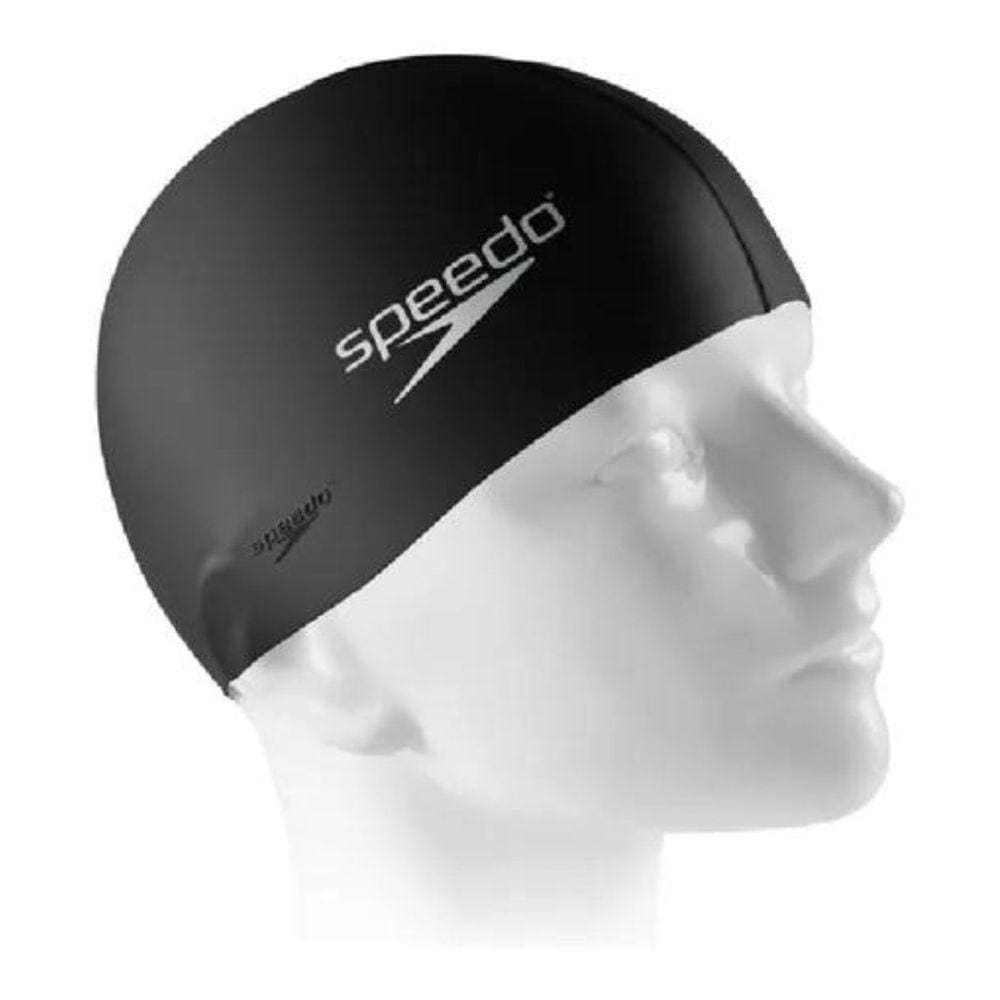 Touca De Natação Speedo Flat Cap Silicone Lisa Preto