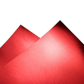 Papel Lamicote Laminado Pacote com 10 folhas A4 Vermelho - 250G/m²