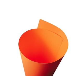 Papel Neon Plus 180g formato A4 Laranja - 10 folhas