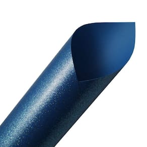 Papel Puro Glitter 250g - Pacote com 3 Folhas 30,5x30,5cm Azul Royal