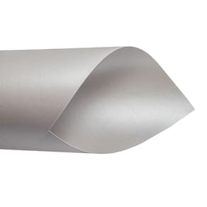 Papel Perolado 180g – Formato A4 Prata - 10 folhas
